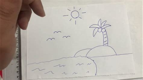 Como Desenhar Uma Praia - como desenhar uma praia fácil - YouTube