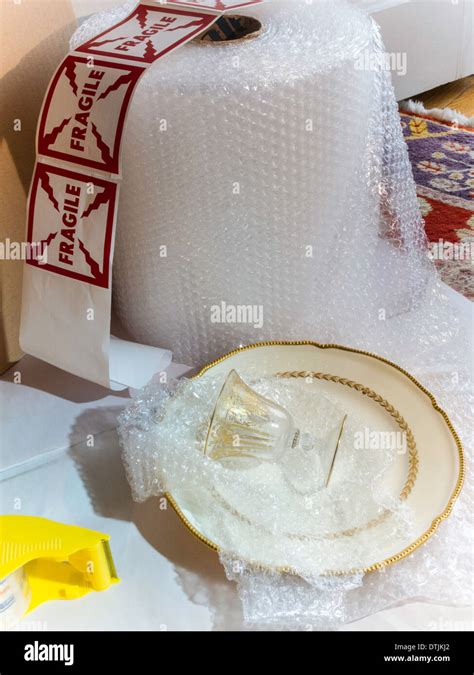 Packing Materials for Fragile Items Stock Photo - Alamy