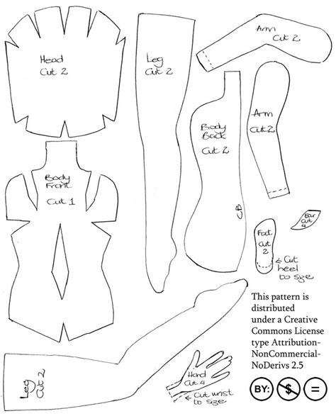 Beginner Easy Printable Rag Doll Patterns