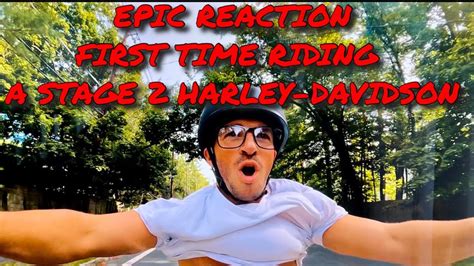 Epic Reaction First Time Riding A Stage Harley Davidson Street Glide