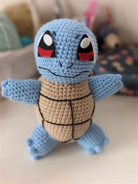 CARAPUCE SUR POKÉMON doudou peluche fait main au crochet neuf EUR 35