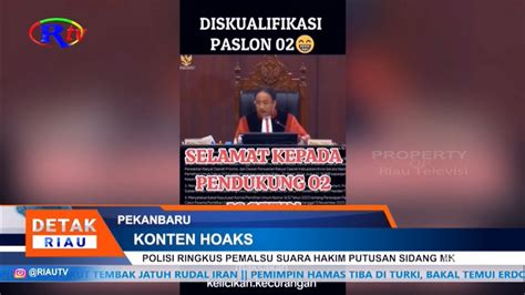 Polisi Ringkus Pemalsu Suara Hakim Putusan Sidang Mk Youtube