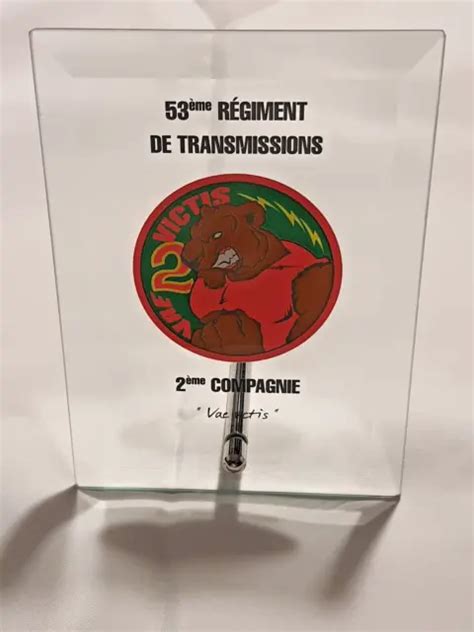 PLAQUE COMMÉMORATIVE SOUVENIR de la 2ème Cie du 53ème Régiment de