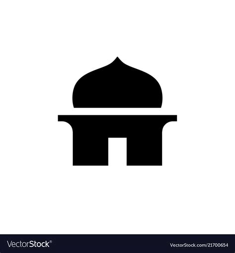 Cute and simple mosque symbol Royalty Free Vector Image