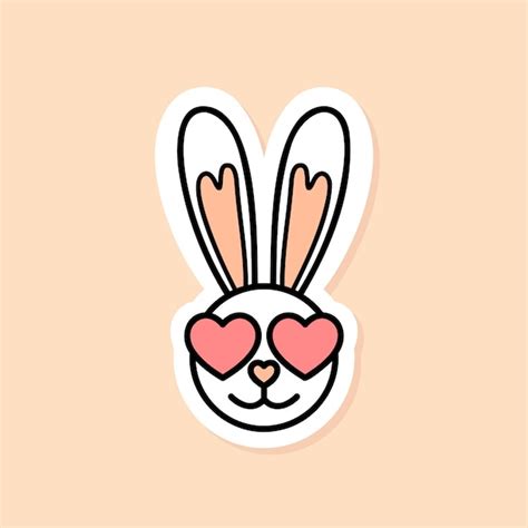 Le Lapin De P Ques Avec Des Yeux De C Ur Est Un Personnage De Dessin