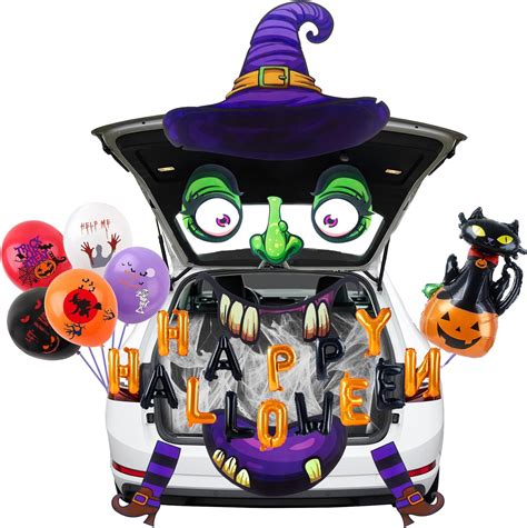 Amazon Halloween Trunk Or Treat Car Decorations Kit With Witch