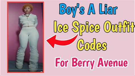 Boys A Liar Song Ice Spice Outfit Codes For Roblox Berry Avenue Youtube