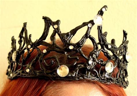 Black Crown Witch Crown Gothic Crown Black Tiara Black Etsy Cosplay