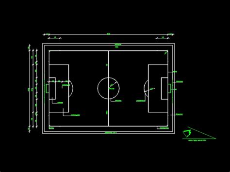 Cancha De Usos Multiple En AutoCAD Librería CAD