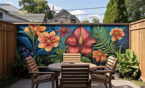 Backyard Mural Ideas for Garden Walls & Fences - HomeStyle Insider