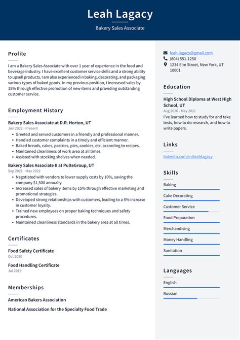 Baker Resume Example And Writing Guide Resumelawyer