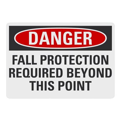 Lavex 14 X 10 Engineer Grade Reflective Aluminum Danger Fall