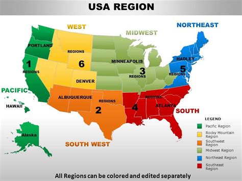 Usa Rocky Mountain Region Country Powerpoint Maps Powerpoint