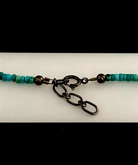 Tiny Mm Blue Green Turquoise Heishi Bead Necklace Ebay