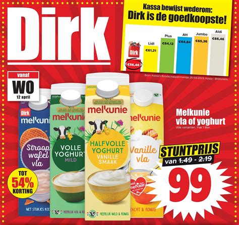 Melkunie Vla Of Yoghurt Liter Aanbieding Bij Dirk