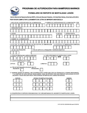 Fillable Online Nmfs Noaa Marine Mammal Authorization Program Mmap