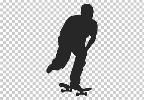 Skateboarding Silhouette Png Clipart Angle Black And White Element