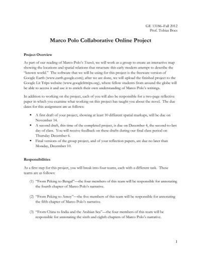 Marco Polo Online Project Overview