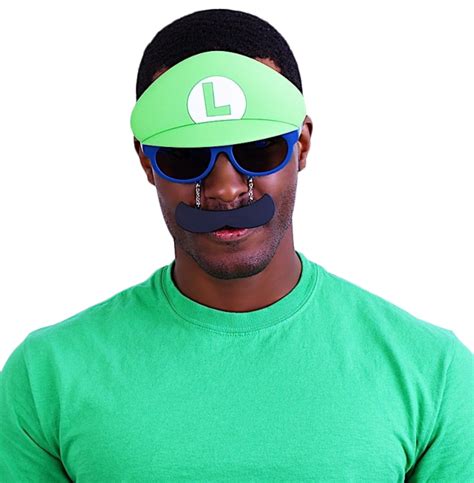 Super Mario Luigi Mustache Sun Staches Sunglasses One Size By Sunstaches Popcultcha