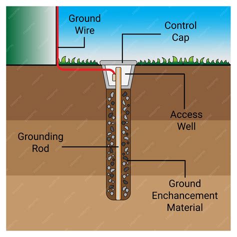 Premium Vector | Earthing grounding rod Physics education science Vector Illustration