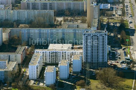 Berlin Aus Der Vogelperspektive Hochhaus Neubau Wuhletaler Fenster Im