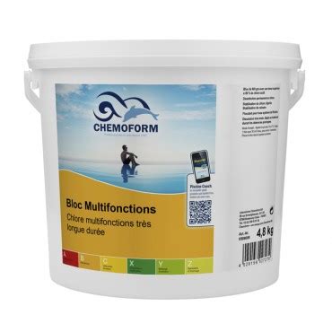 CHLORE LENT MULTI FONCTIONS GALET DE 600 GR SEAU DE 4 8 KG L Olympide