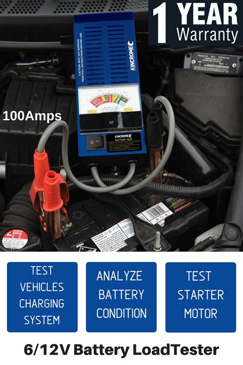 Kincrome Car Battery Load Tester 6 Or 12V 100A Volt Meter Analyzer