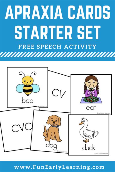 Apraxia Speech Cards For Speech Therapy Starter Set Fun Early Learning