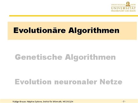 Evolutionre Algorithmen As Evolutionre Algorithmen Genetische