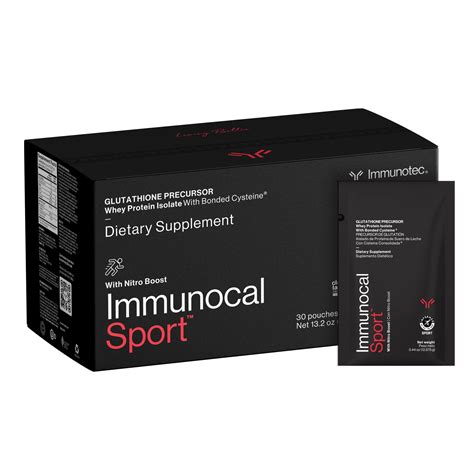 Immunocal Sport™ Whey Protein Isolate Glutathione Precursor Fast Absorbing Bcaa Optimal