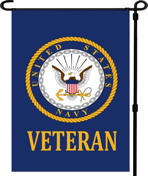 Breeze Decor Us Navy Garden Flag Set With Stand Armed