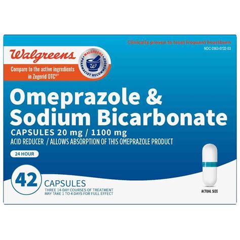 Walgreens Omeprazole 20 Mg With Sodium Bicarbonate Capsules Walgreens