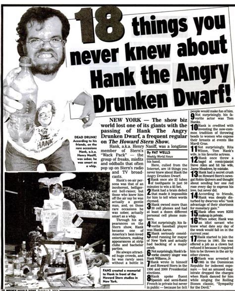 Hank the Dwarf fun facts : r/howardstern