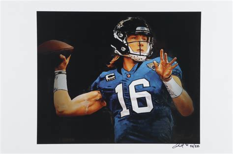 Trevor Lawrence Jaguars Joshua Barton Signed Le X Lithograph