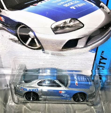 Hot Wheels Toyota Supra Hw City Falken Decals Scale Silver Rare New Ebay Hot Wheels