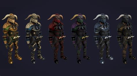 Minotaur Armor Set Stylized RPG