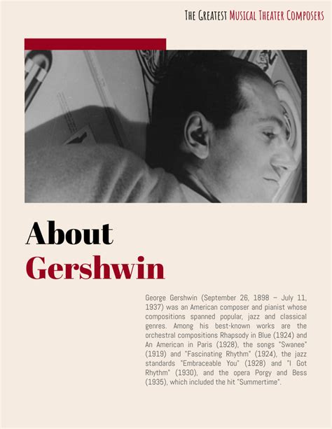 George Gershwin Biography | Biography Template