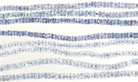 Faceted Blue Sapphire Rondells Exotic India Art