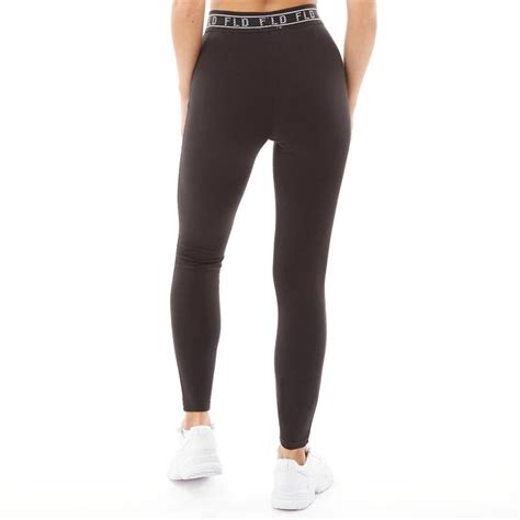 Buy Fluid Womens Jacquard Waistband Leggings Black