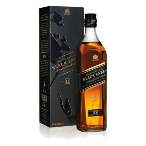 JOHNNIE WALKER BLACK Label Blended Whisky 12 Jahre Scotch Alkohol 40