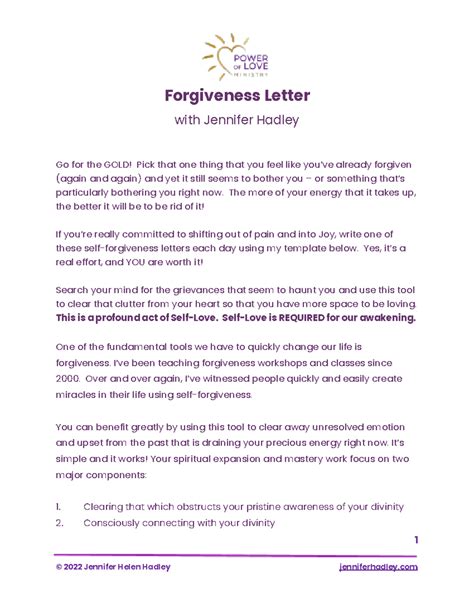 Forgiveness-Letter - forgiveness - Soc100 - UAlberta - Studocu