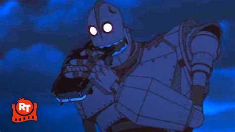 The Iron Giant Hungry For Scraps Scene Youtube