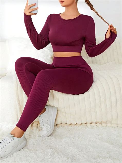 Shein Yoga Sxy Plus Size Seamless Sportswear Set Shein Usa