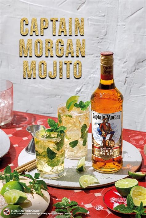 Captain Morgan Mojito | Spiced rum recipes, Rum recipes, Spiced rum