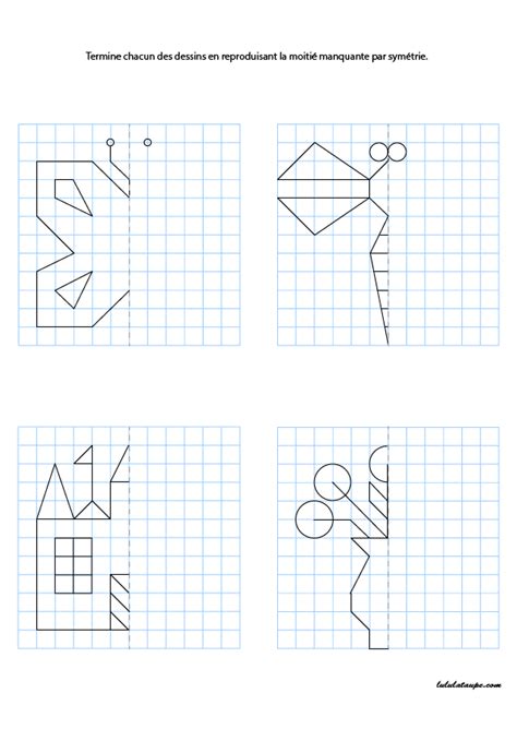 Dessin Symétrie Axiale À Imprimer Cours Symetrie Axiale