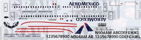 Draw Decal Set Aeromexico S