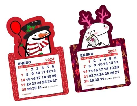 Kit Imprimible Calendario Flork 2024 Mignon Fiestas Navidad