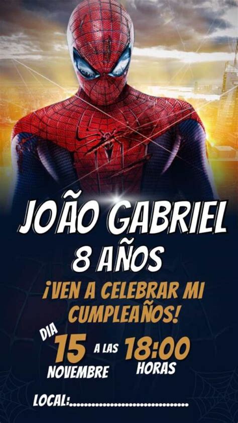 Top Invitaciones De Spiderman Gratis Video Y Tarjetas