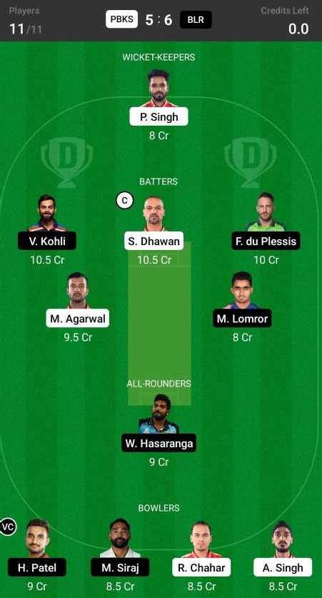 Pbks Vs Rcb Match 3 Of Ipl 2022 Dream 11 Predictions Playing Xis