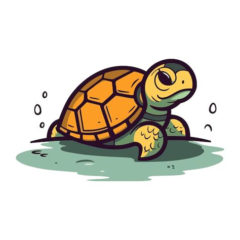 Tortue De Mer De Dessin Anim Illustration Vectorielle D Une Tortue De